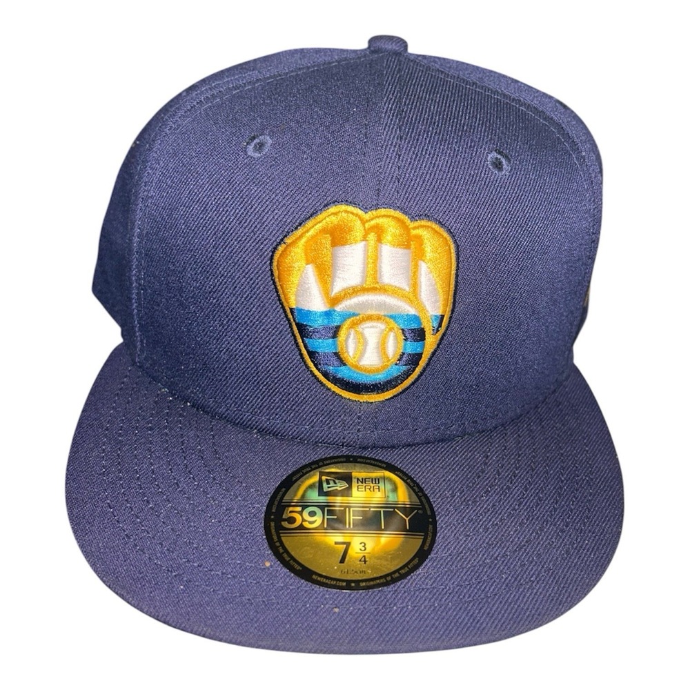 Milwaukee Brewers Ball Cap Hat New Era 59FIFTY City Connect fitted 7 3/4 MLB